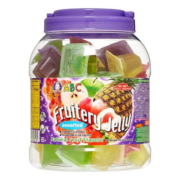 Фруктовое желе ассорти с натуральным соком фруктов и кусочками кокоса ABC Fruitery Jelly Assorted Happy Hippo, 49 штук, 1400 г