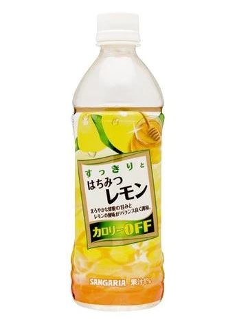 Японский лимонный сок с Медом Секкирито Сангария с витамином С Sangaria, 500 мл, Япония