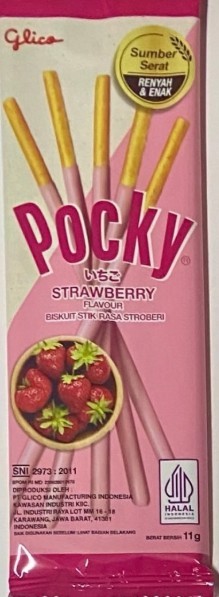 Палочки Поки со вкусом клубники Pocky Glico, Индонезия