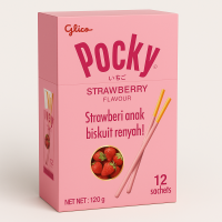 Палочки Поки со вкусом клубники Pocky Glico, Индонезия