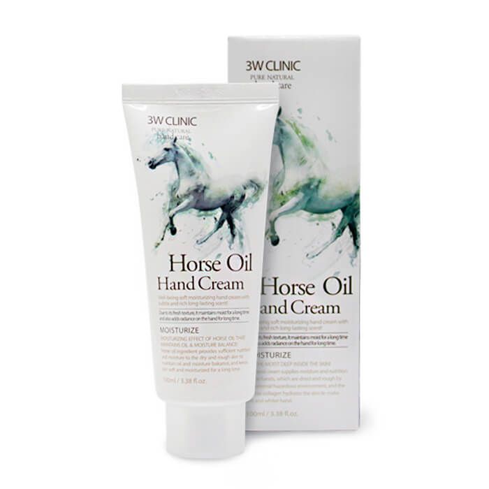 Крем для рук увлажняющий с лошадиным маслом 3W Clinic Horse oil Hand Cream, 100 мл