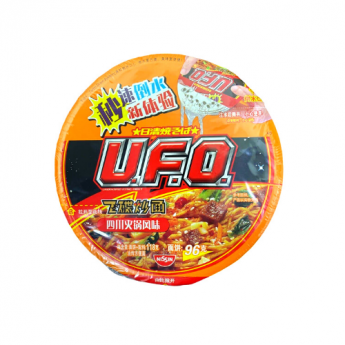 Лапша б\п Nissin UFO Якисоба с соусом по-сычуаньски"НЛО" 118г, Китай