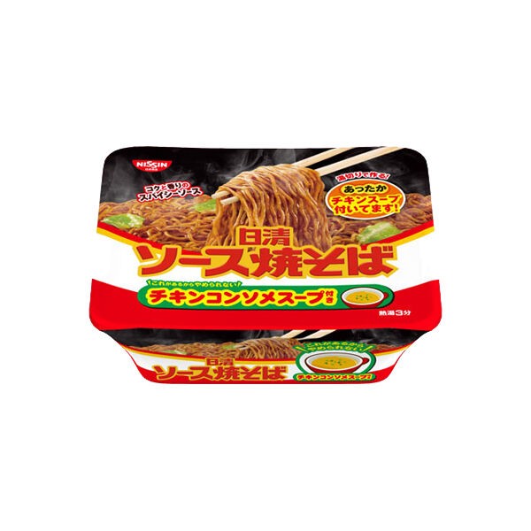 Лапша Ниссин Nissin с соусом Якисоба на курином бульоне б/п, 104 г, Япония