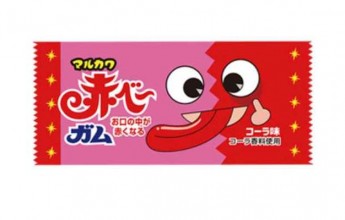 Жевательная резинка "Красный язык"  со вкусом колы Marukawa Red Cola, 4г, Япония