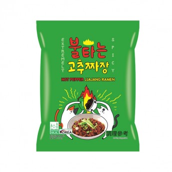 Рамен быстрого приготовление с соусом чачжанмен и перцем чили Jjajang Самянг, 136г Корея