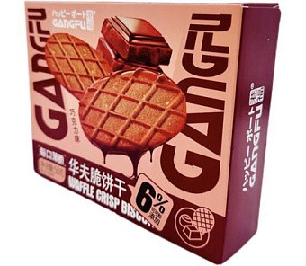 Вафли хрустящие Gangfu шоколадный вкус, 50г