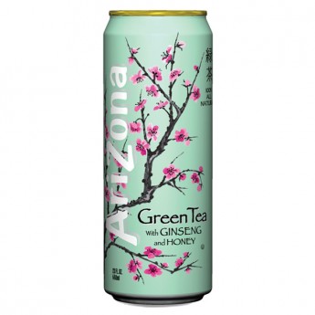 Зеленый чай Arizona с женьшенем и мёдом, 340мл