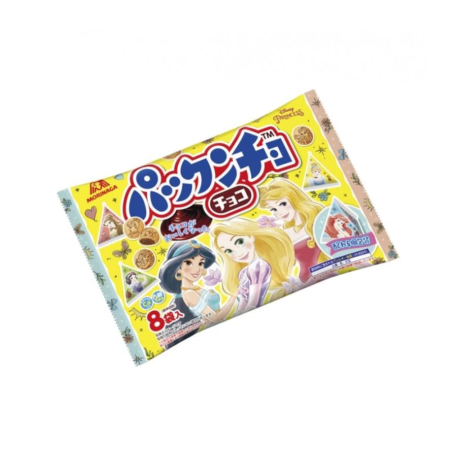 Печенье с изображениями принцесс Диснея, молочный шоколад "Pakkuncho" Disney Princess, 90 г , Япония (большая пачка)