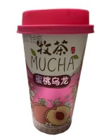 Напиток фруктовый чай Mucha со вкусом медового персика и чая Улун, 435мл, Китай