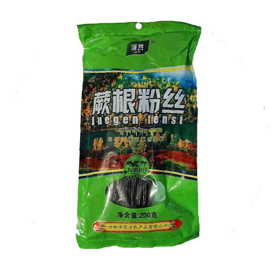 Черная лапша Лингран из корня папоротника, 200г, Китай