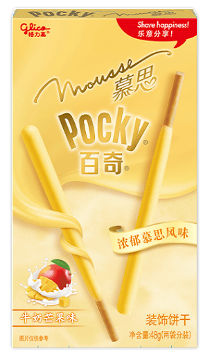 Печенье Pocky Mousse cливочное манго, 48г, Китай