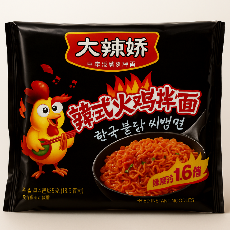 Лапша быстрого приготовления со вкусом индейки по-корейски BaiXiang, 112 г