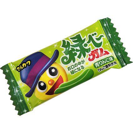 Жевательная резинка "Зеленый язык" Marukawa зеленое яблоко, 4г, Япония