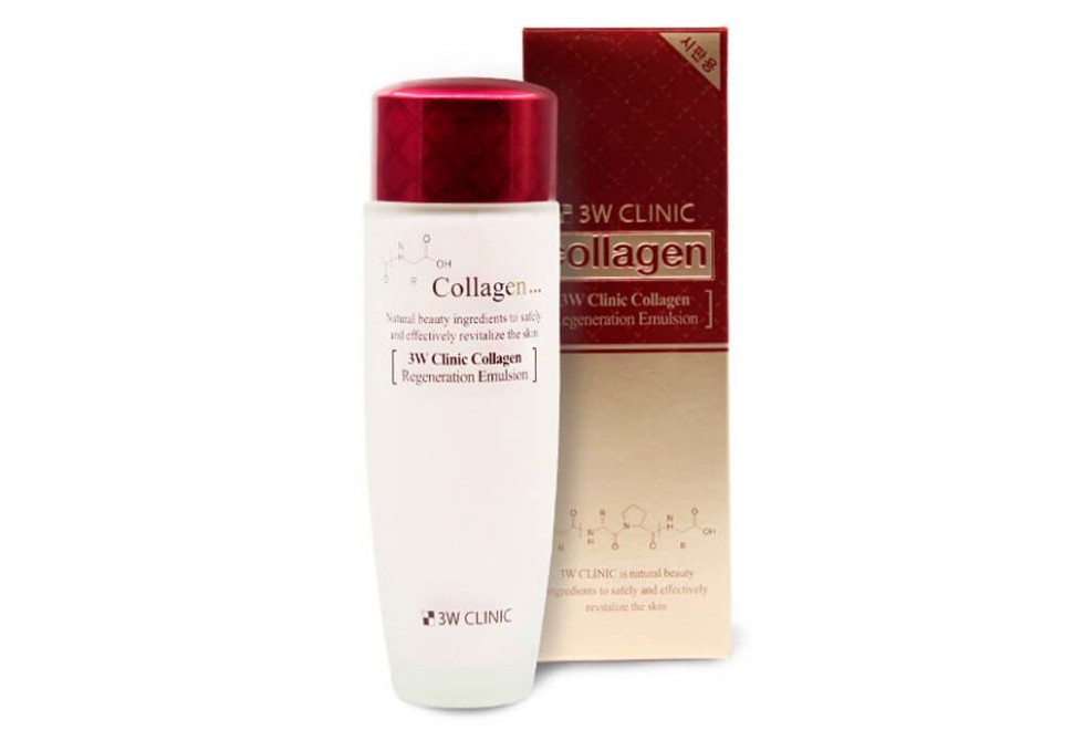 Восстанавливающая эмульсия с коллагеном 3W Clinic Collagen Regeneration Emulsion, 150 мл