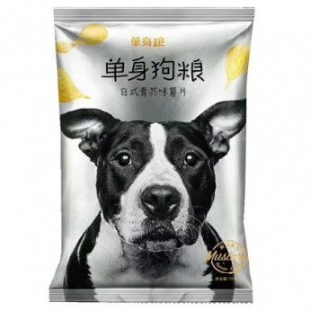 Чипсы Single Dog с васаби, 70г, Китай