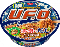 Рамен бп с морским лососем Сакэмас, насыщенным бульоном Даси, светлым соевым соусом и овощами Nissin UFO ,113 г, Япония (тонкая пшеничная лапша)