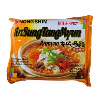 Лапша быстрого приготовления Нонгшим Ансонтангмён овощная с пикантным вкусом (сушеная) Noodle Soup, 125г Nongshim, Корея