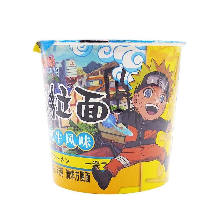 Лапша пшеничная бп с тушеной говядиной, черным перцем и соевым соусом Naruto Yile Noodles, 65 г, Китай