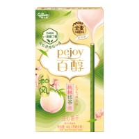 Палочки Педжой с белым персиком и чаем матча Pejoy Glico, 42 г, Китай