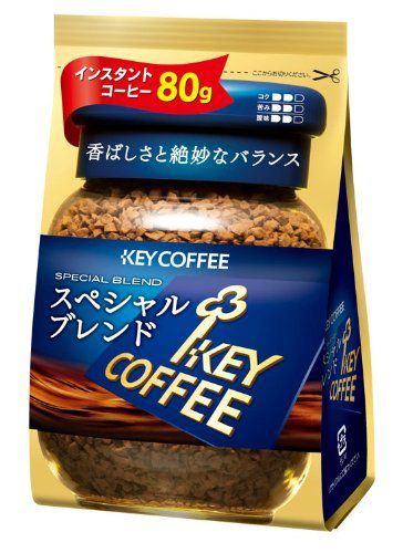 Японский кофе Premium Blend, натуральный, растворимый, сублимированный, торговой марки Key Coffee, 80г