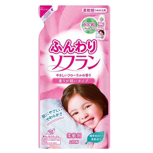Кондиционер для белья «Мягкое прикосновение» с цветочным ароматом LION «Soflan», запасной блок, 500 мл