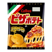 Картофельные чипсы со вкусом пиццы Моцарелла Кальби Calbee, 60 г, Япония