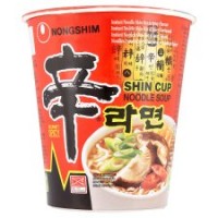 Лапша быстрого приготовления Нонгшим Шин Рамен (сушеная) острая, стакан, 68г, Nongshim Корея