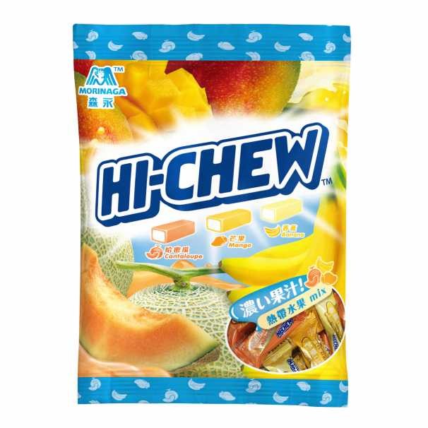 Жевательные конфеты Morinaga HI-CHEW (дыня, манго, банан), 110г, Тайвань