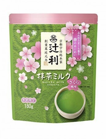 Чай матча латте с сакурой Kataoka Tsujiri, 180г, Япония 