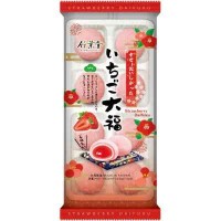 Моти Дайфуку клубничные с начинкой Bamboo House Strawberry Daifuku, 8 шт, 216 г