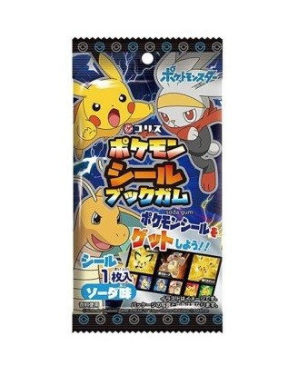 Жевательная резинка Корис (Coris) "Покемон" вкус содовой, + наклейка Pokemon Seal Book, 9,8 г, Япония