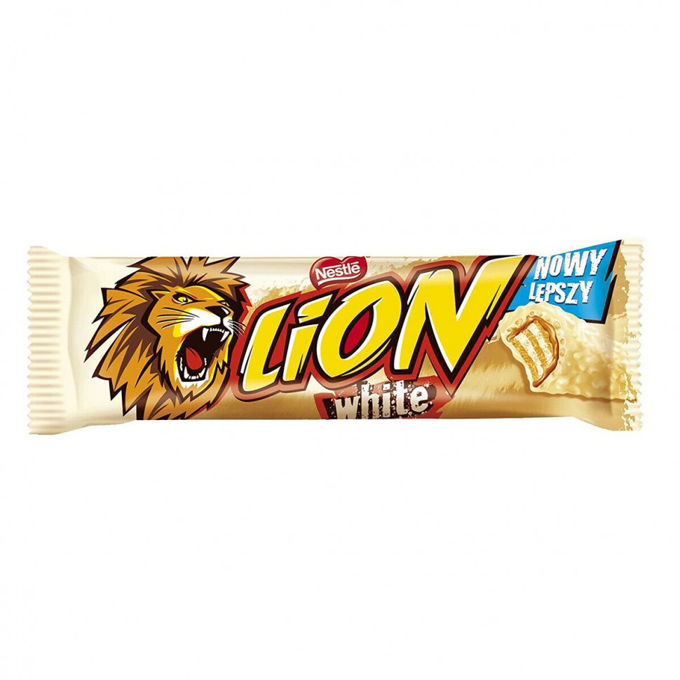 Батончик вафельный LION Nestle с карамелью и белым шоколадом, 40г