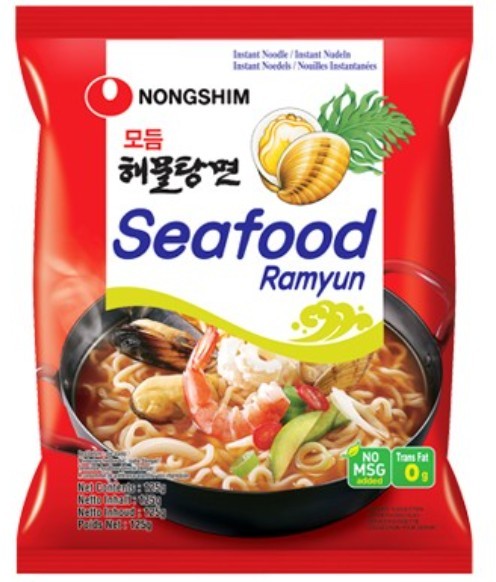Лапша NONGSHIM Рамен со вкусом морепродуктов, 125г.