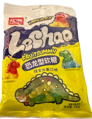 Мармелад LECHAO Динозавр фруктовые вкусы, 118г