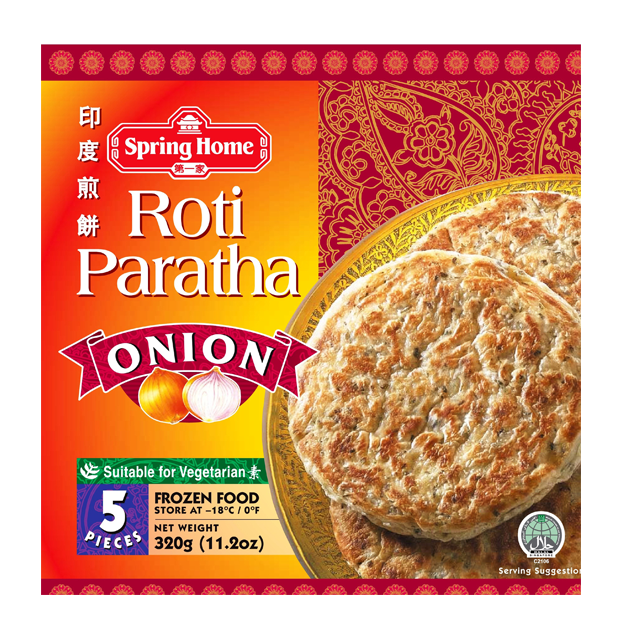 Лепешки Роти Паратха Spring Home, с луком, 5шт, 320г
