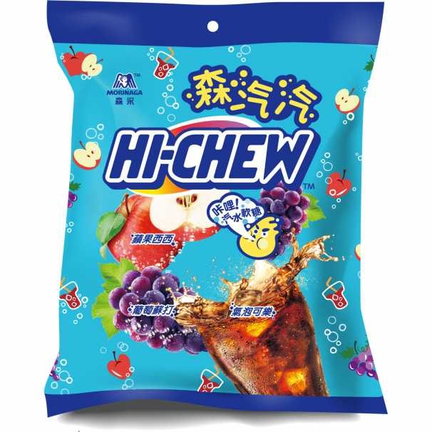 Жевательные конфеты Morinaga HI-CHEW (кола, яблочный сидр, виноградный лимонад), 110г, Тайвань