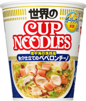 Лапша быстрого приготовления рамен с морепродуктами и пеперончино Nissin Cup Noodles, 71г Япония