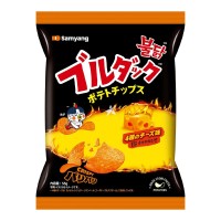 Чипсы картофельные Buldak со вкусом четыре сыра, 55 г, Корея. 