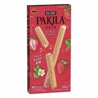 Хрустящие палочки PAKILA с клубничным шоколадом Bourbon (Бурбон), 44,4г Япония