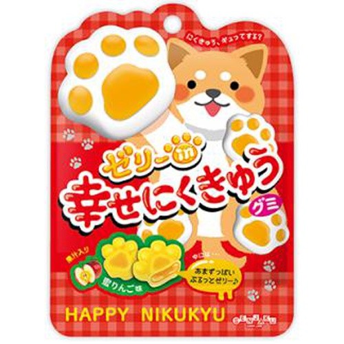 Мармелад яблочный "Счастливые лапки" с медовой начинкой Senjaku, 30 г, Япония