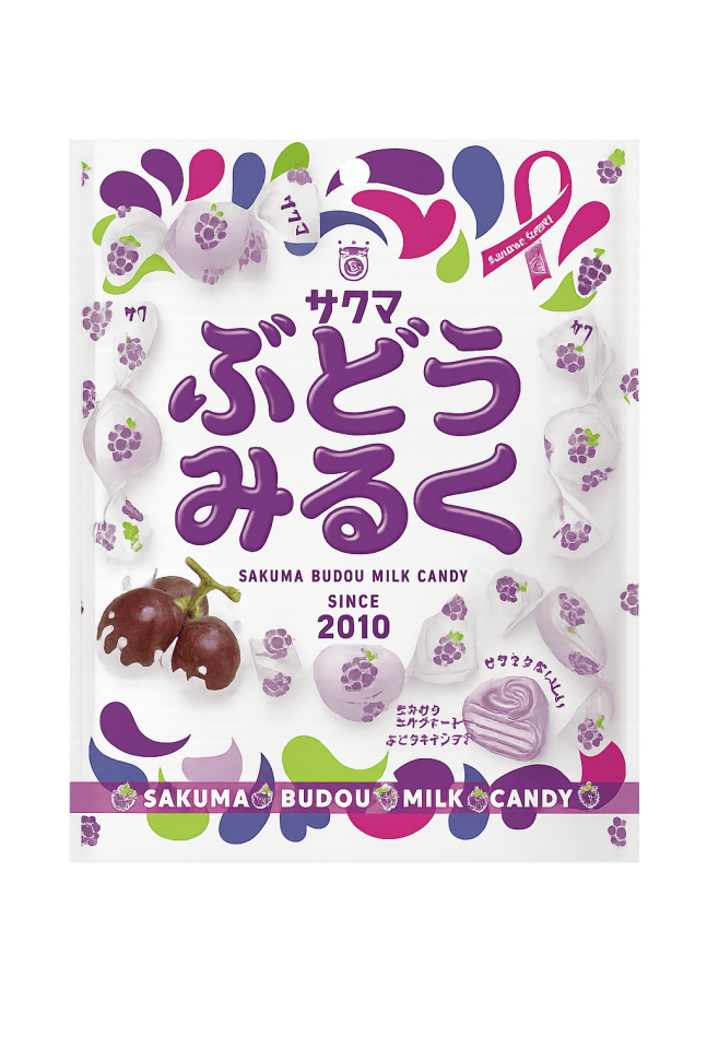Леденцы Сакума Будо "Виноград и молоко", 40г, Япония