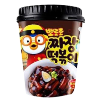 Рисовые ТОКПОККИ с соусом чачжанмен (из черной фасоли) Пороро Ттеокбокки GRUNAMU 110г Корея