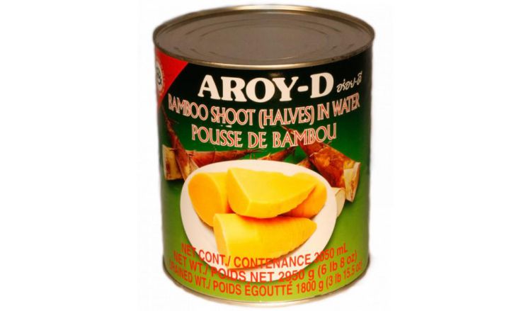 Купить Ростки бамбука AROY-D, половинки, 2,95кг по цене 957 руб.