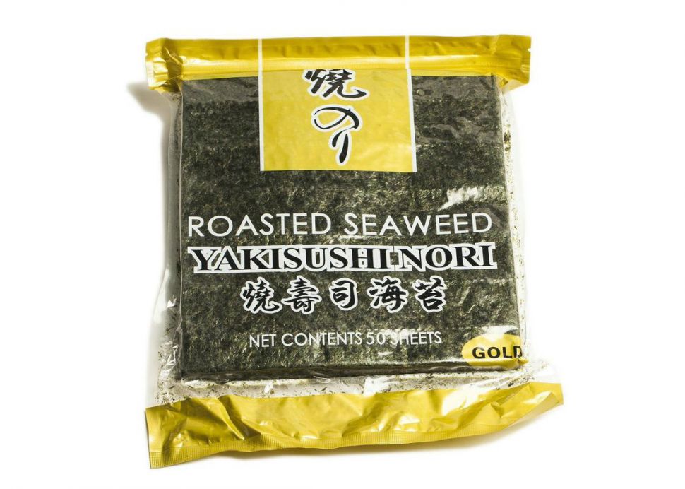 Нори Голд Премиум (Yaki Sushi Nori) водоросли жареные, 50 листов