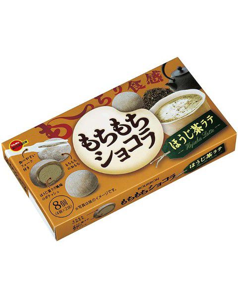 Японские шоколадные моти Бурбон со вкусом Ходзича-Латте Bourbon, 8 шт, 87 г, Япония
