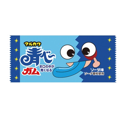 Жевательная резинка "Синий язык" со вкусом содовой Marukawa blue gum soda, 4г, Япония