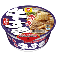 Лапша быстрого приготовления Удон с говядиной и овощами Сукияки TOYO SUISAN, 102г Япония