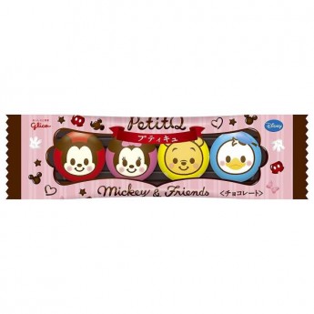 Шоколадные конфеты "Микки и Друзья" Disney Glico PetitQ, 4 шт, 30 г, Япония
