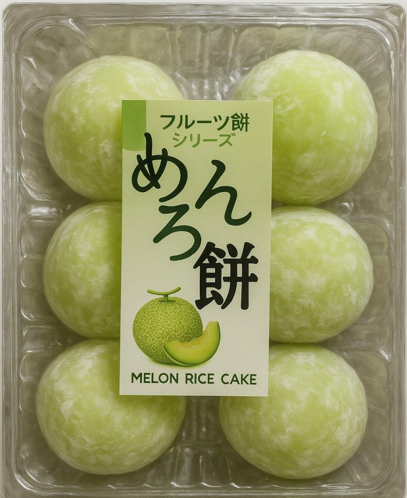 Японские Моти Дайфуку со вкусом дыни Kubota Seika 6шт, 160г, Япония