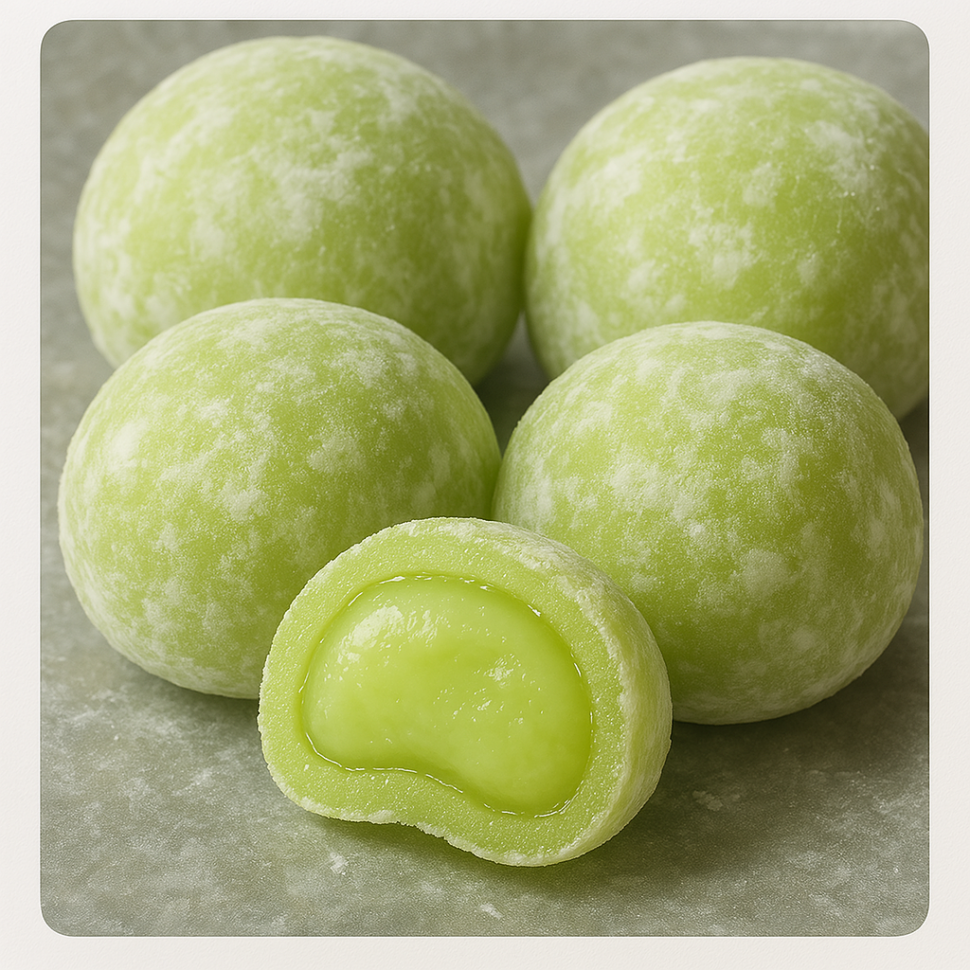 Японские Моти Дайфуку со вкусом дыни Kubota Seika 6шт, 160г, Япония